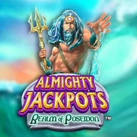 Almighty Jackpots – Realm of Poseidon by Novomatic, showcased at hiddenjackapp.com – game logo