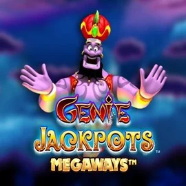 Genie Jackpots Megaways slot logo by Blueprint Gaming at HiddenJack Casino