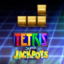 Tetris Super Jackpots slot visual from WMS available on hiddenjackapp.com